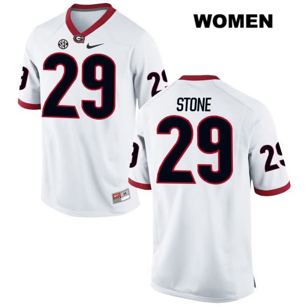 Georgia Bulldogs Women's Lucas Stone #29 NCAA Authentic White Nike Stitched College Football Jersey JPX5056GH